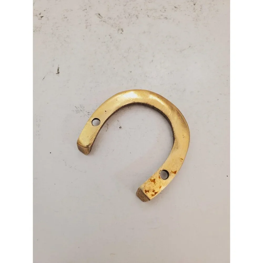 vintage brass horseshoe lucky horseshoe, horseshoe, vintage old horseshoe, - Picture 5 of 9